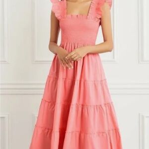 Hill House Pink Coral Nap dress with Flutter Sleeves